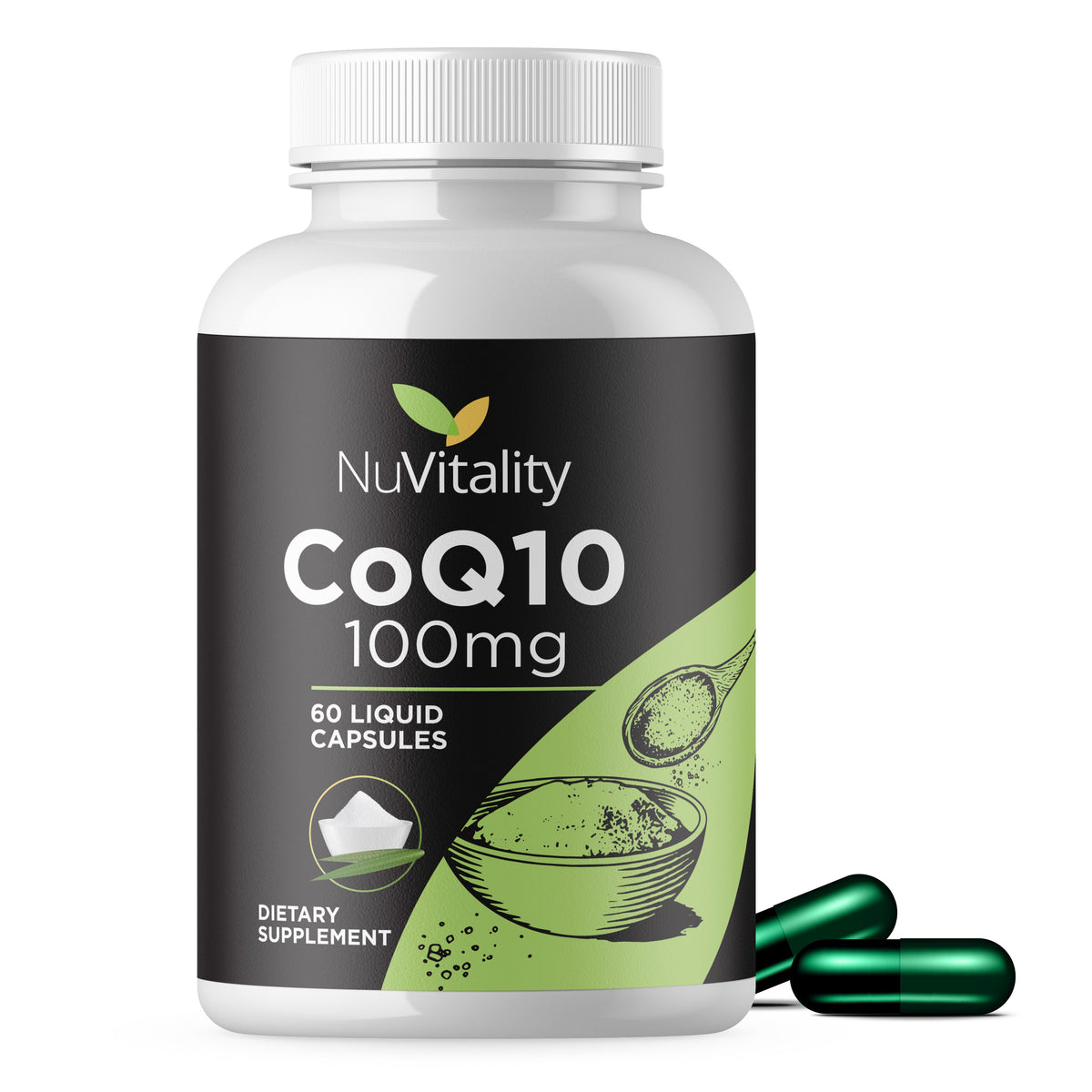 CoQ10 100mg Liquid Capsules - Ubiquinol High Strength