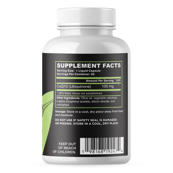 CoQ10 100mg Liquid Capsules Ubiquinol High Strength NuVitality